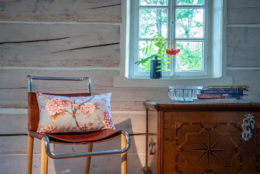 Polštář Bouquet Sage s paspulí