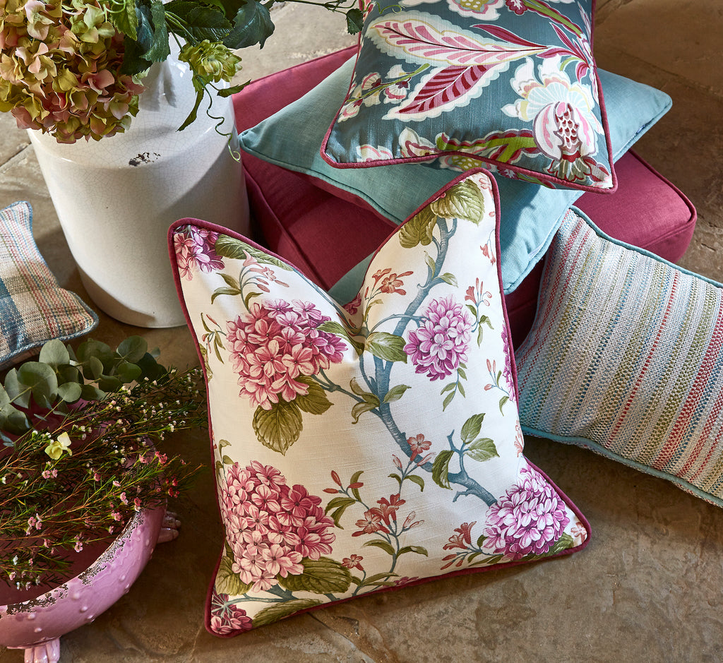 Polštář Bouquet Sage s paspulí