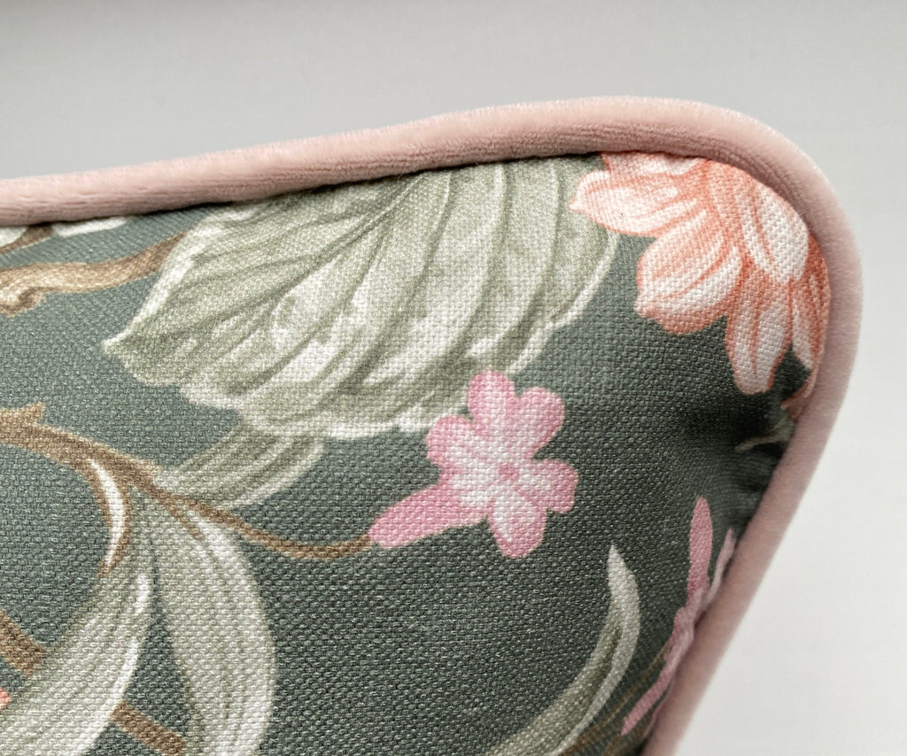 Polštář Bouquet Sage s paspulí